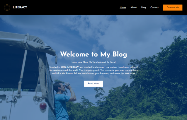 Blog Website Example